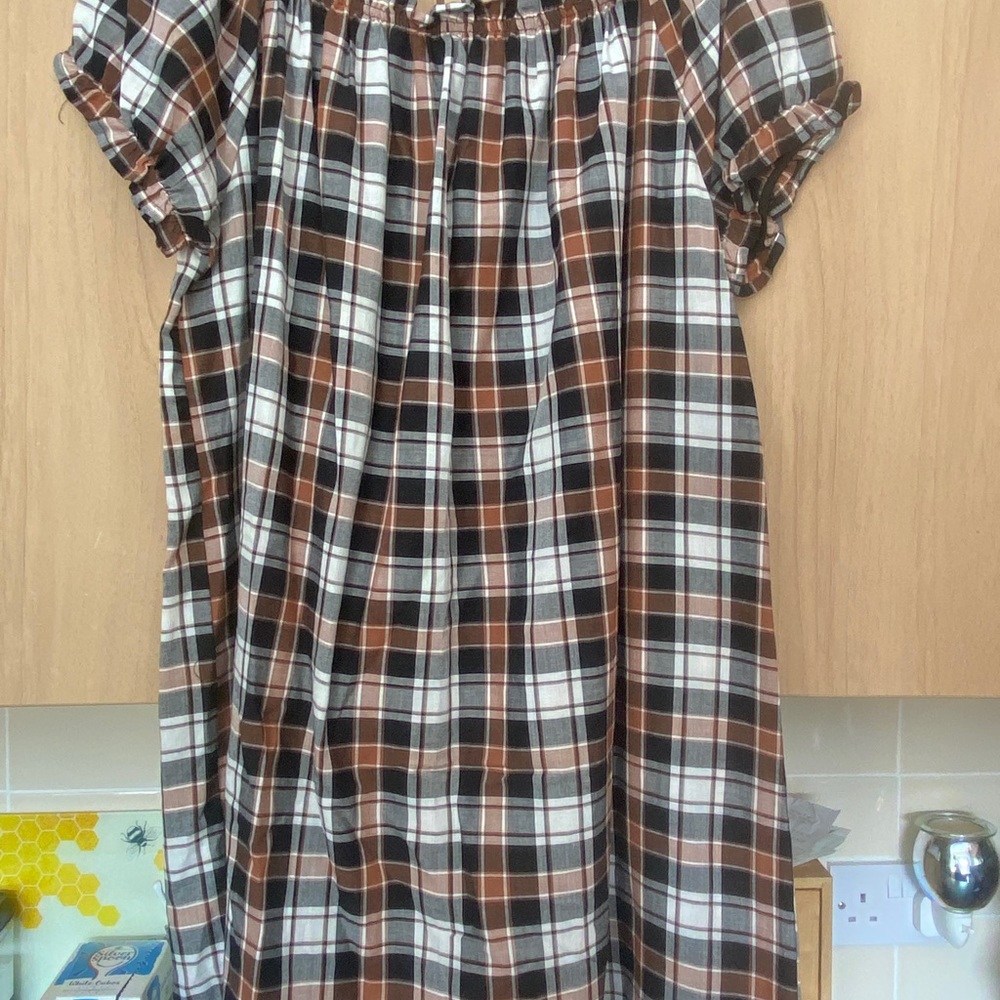Checkered smock summer dress size 16 - pep&co - Picture 4 of 5